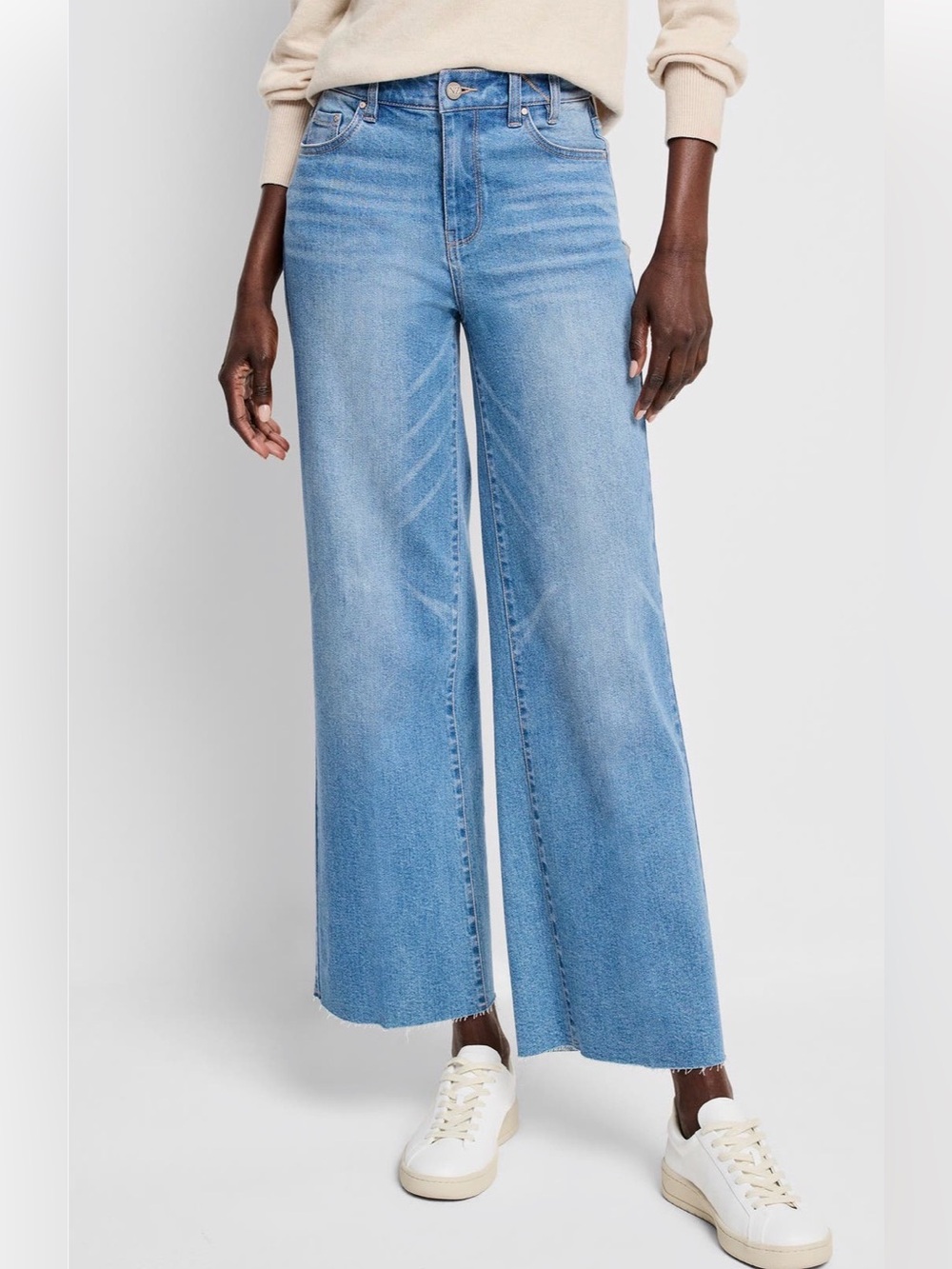 NIC+ZOE Light Blue Wide-Leg High-Rise Jeans